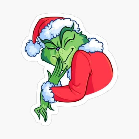 %Ggrinch% funny, %Ggrinchmas% Sticker Cute Christmas Sticker, Decal Sticker - Picture 1 of 1